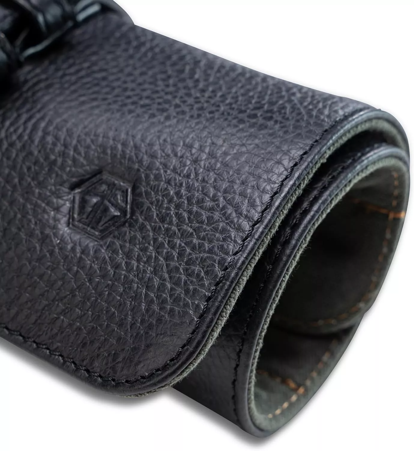 Torba skórzana na 14 noży czarna