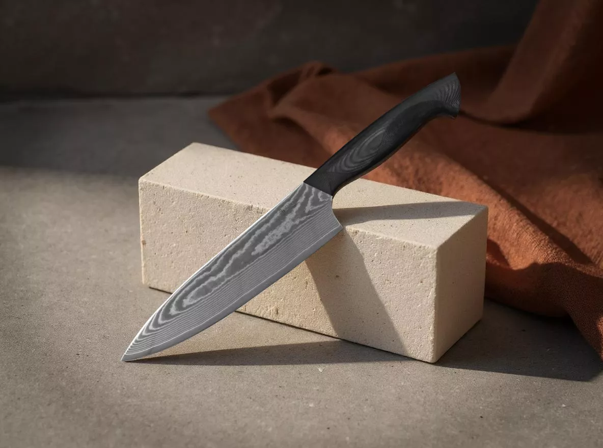 Nóż Szefa Kuchni Alpha Miu – Damasceńska Stal VG10, Ostrze 20.5 cm