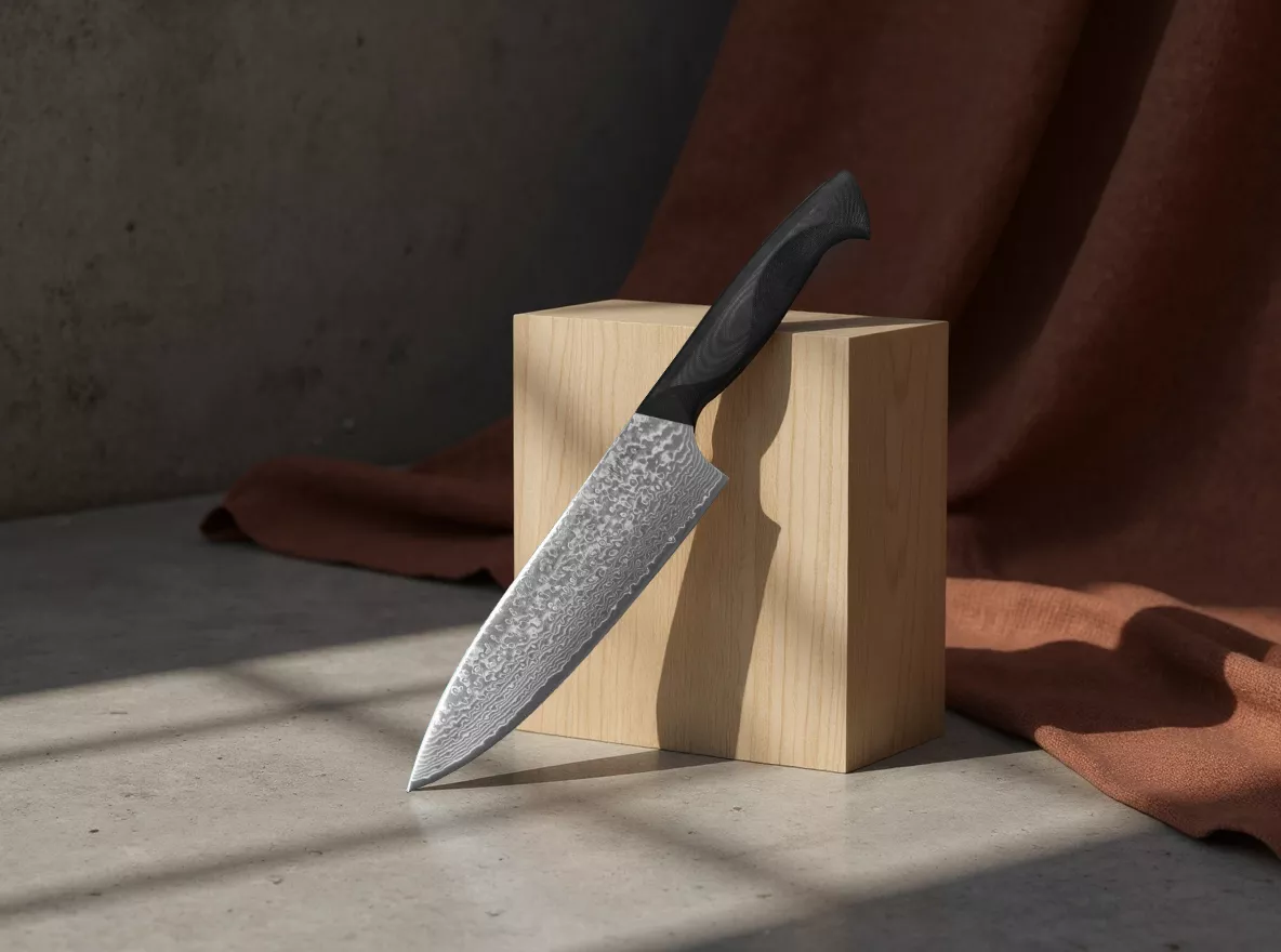 Dan Woo nóż szefa kuchni ze stali damasceńskiej 20cm