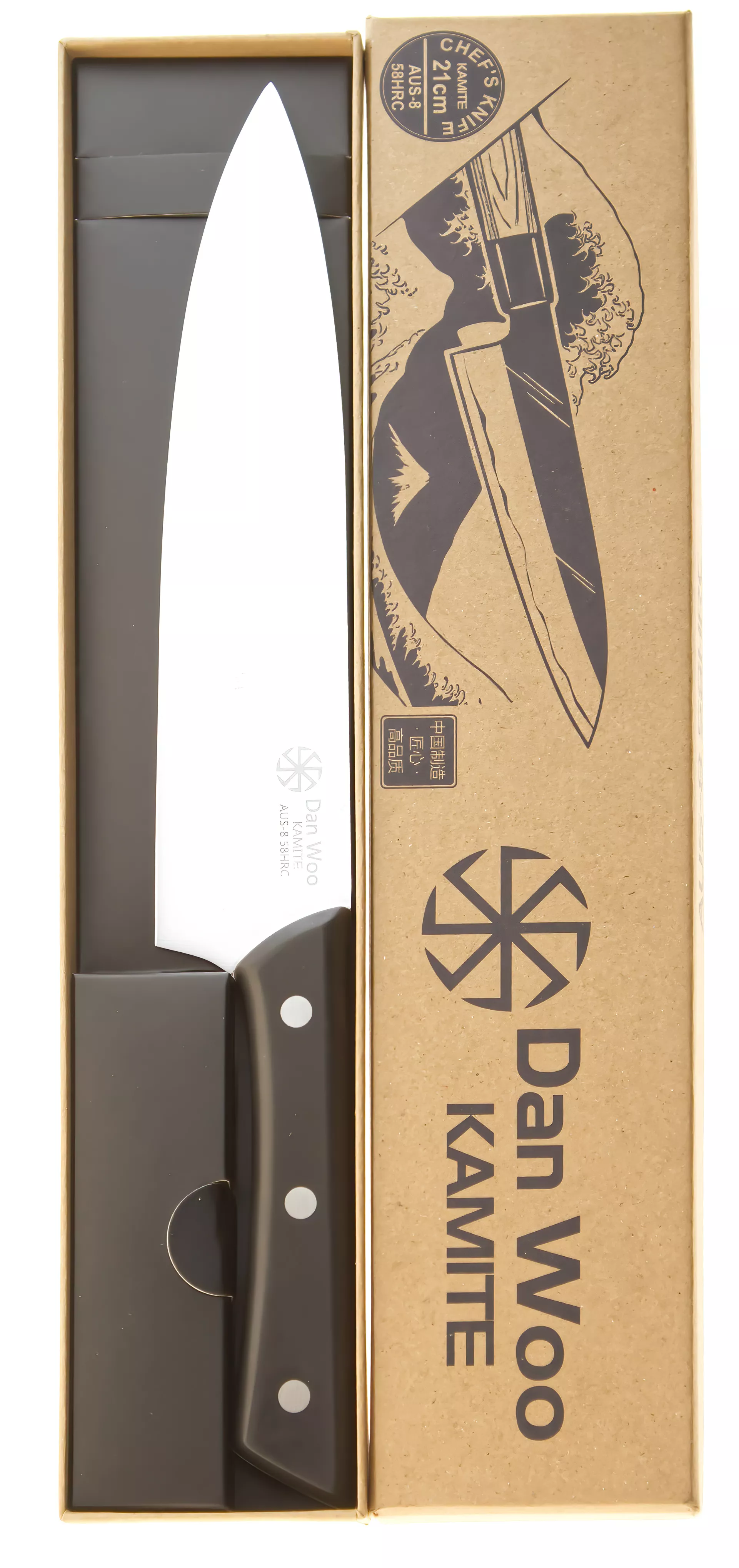 Dan Woo Kamite Nóż Szefa Kuchni 21 cm Stal AUS-8