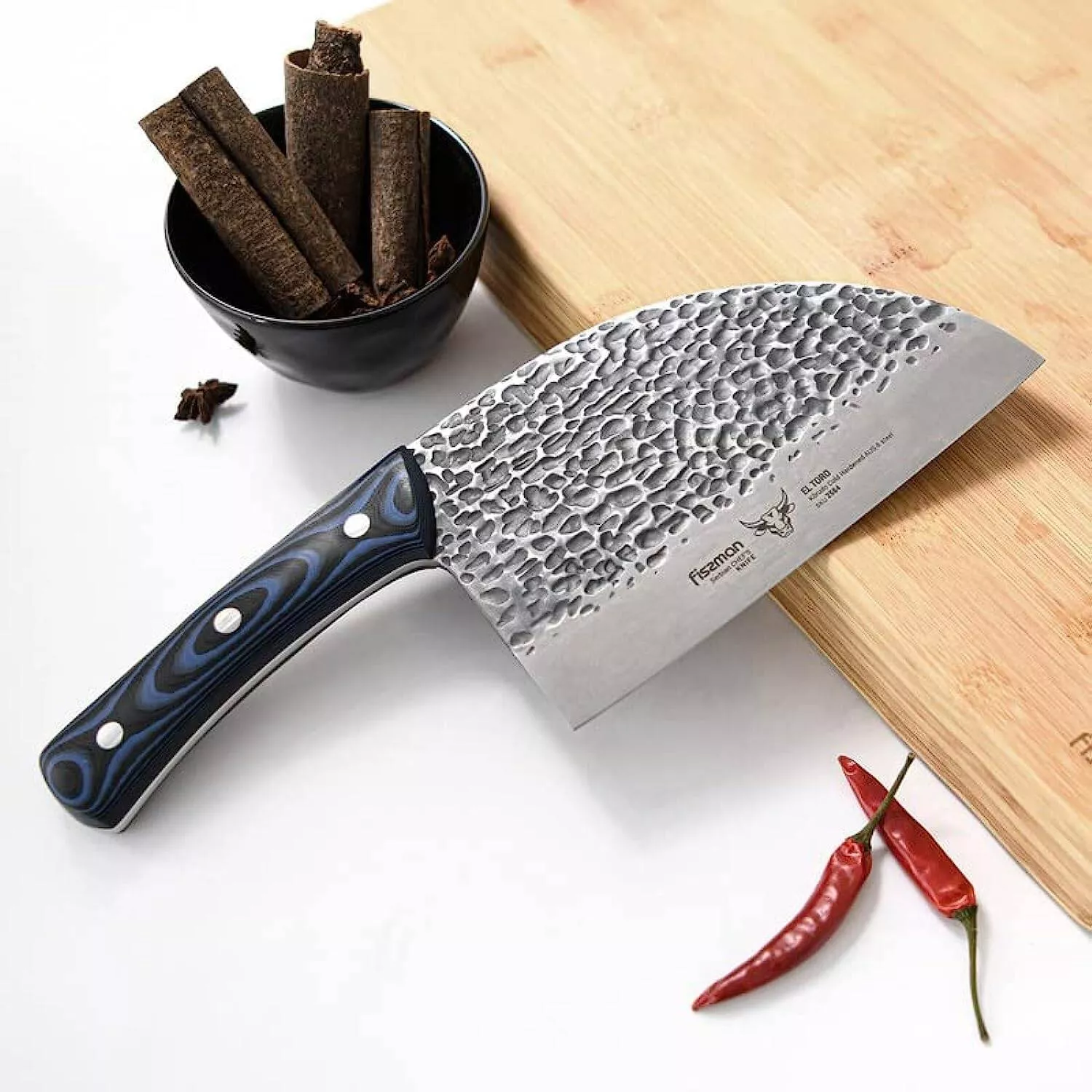 Fissman El Toro Tasak Serbski 18cm Stal AUS-8 Niebieska Mikarta