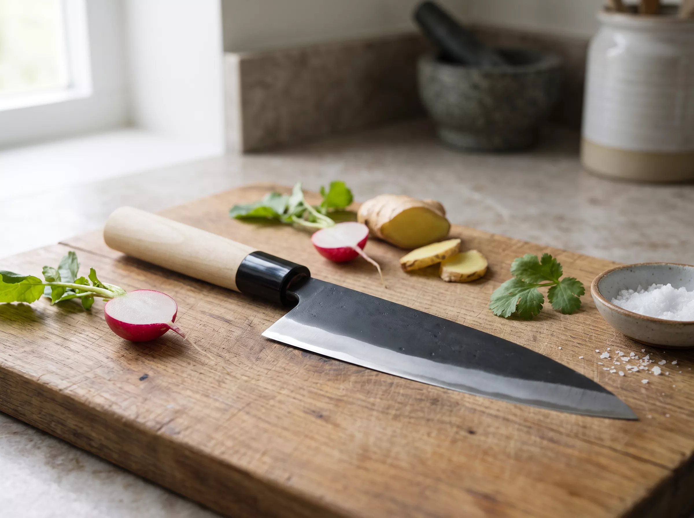 Nóż japoński Tosaichi Grandma's santoku 15 cm Kurouchi SK-5