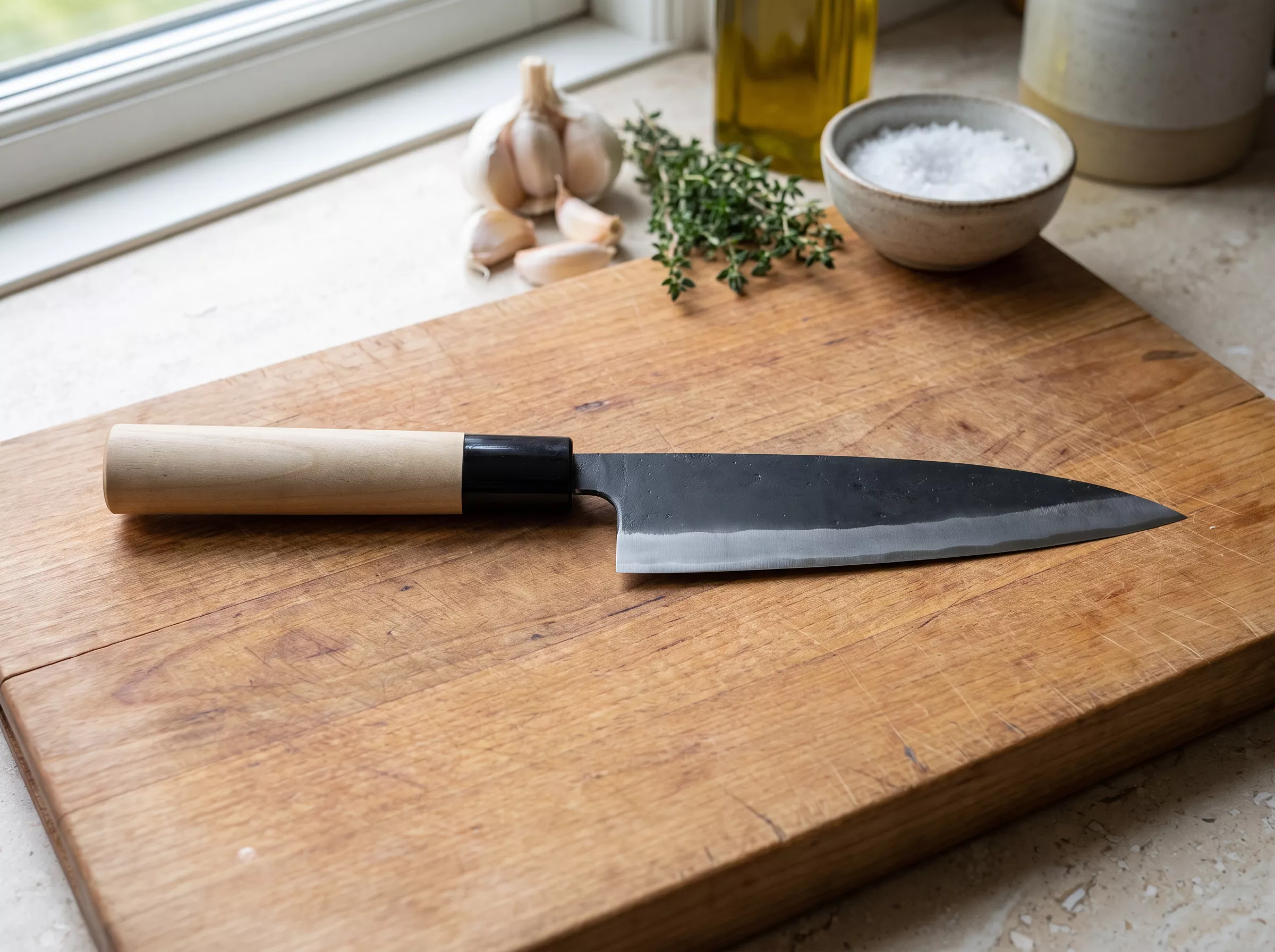 Nóż japoński Tosaichi Grandma's santoku 15 cm Kurouchi SK-5