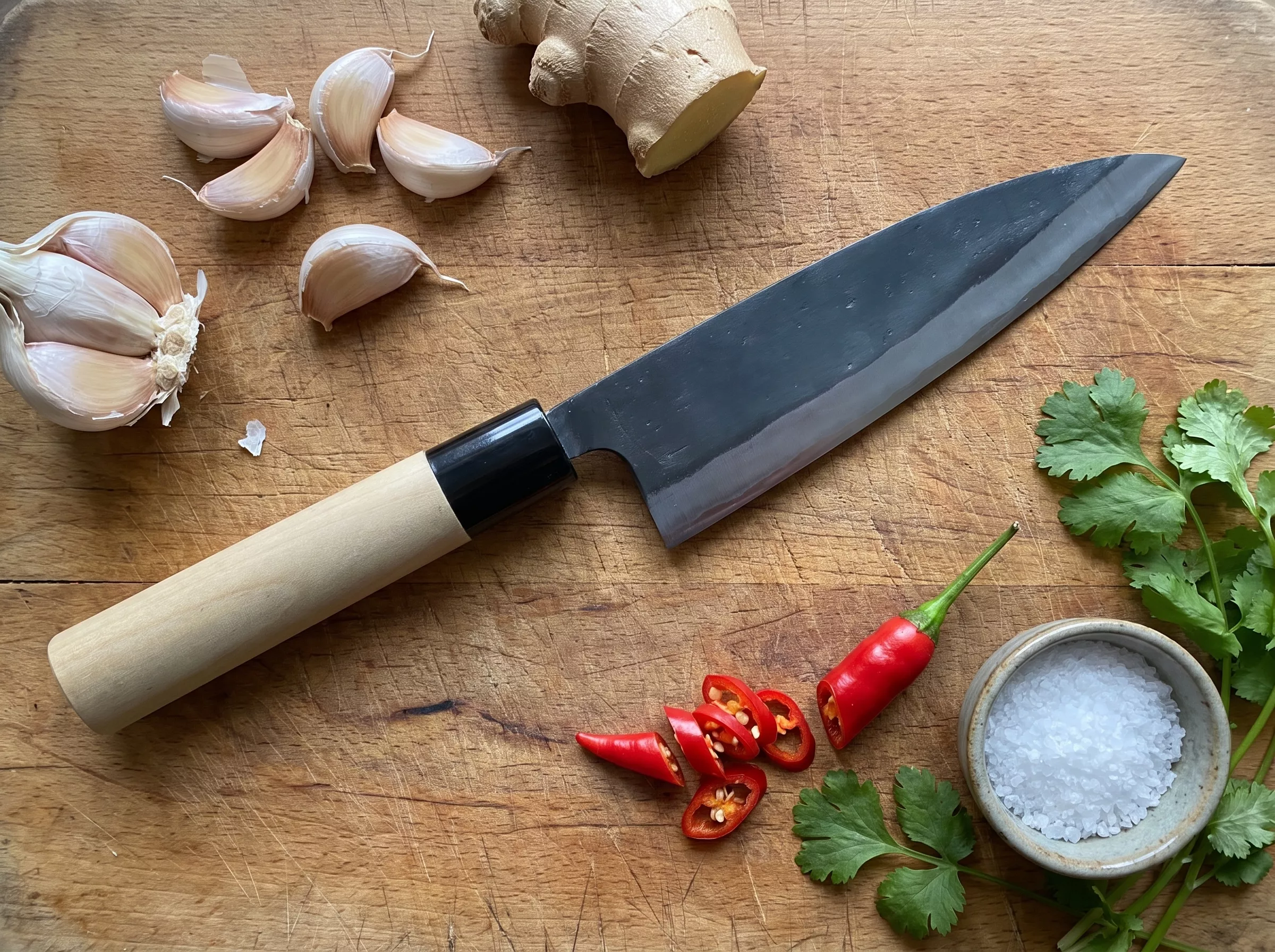 Nóż japoński Tosaichi Grandma's santoku 15 cm Kurouchi SK-5