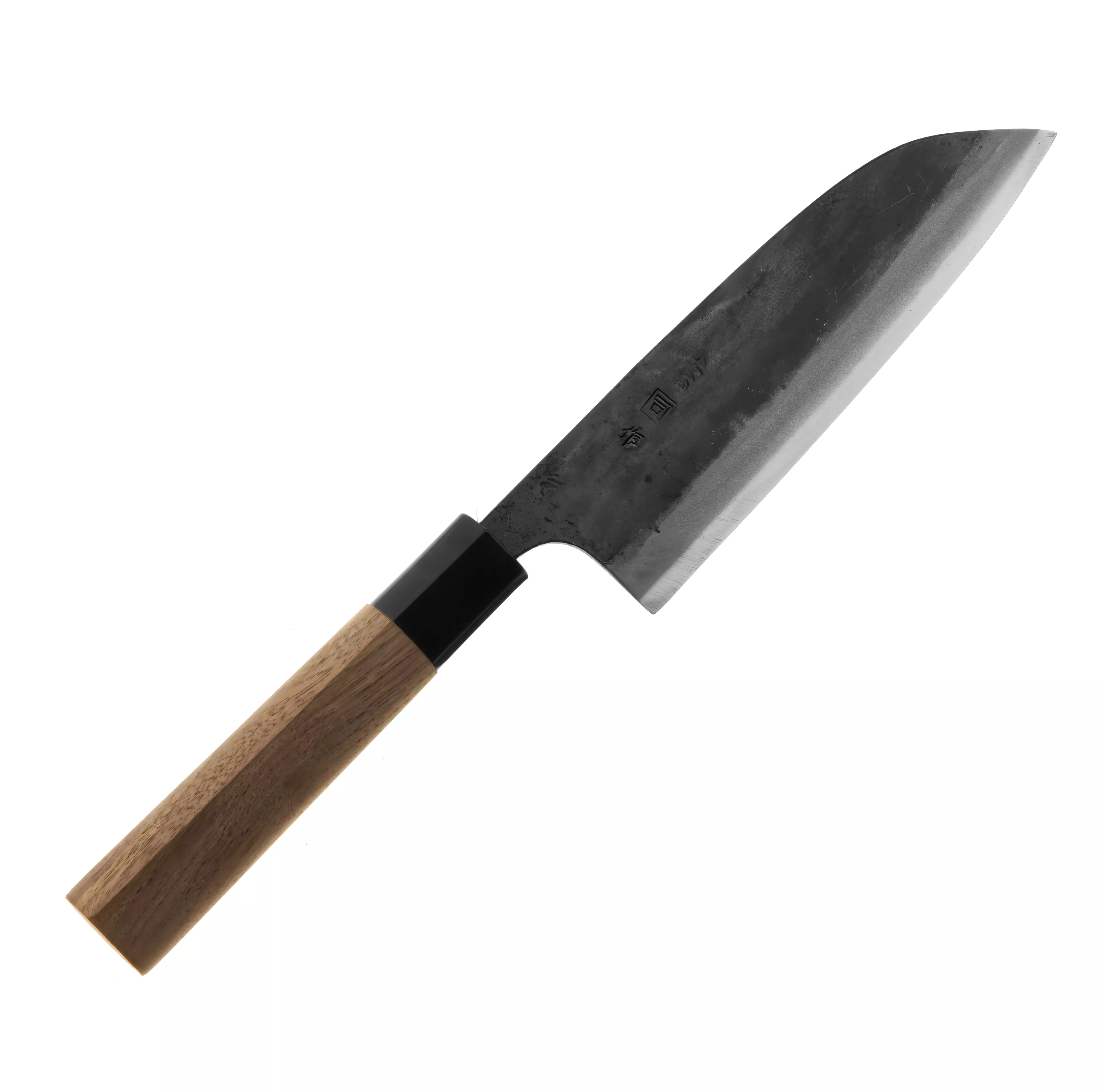 Fuji Cutlery / Tojiro Japoński Nóż Santoku Tosa Kurouchi Aogami Super 15 cm - Drewno Orzech
