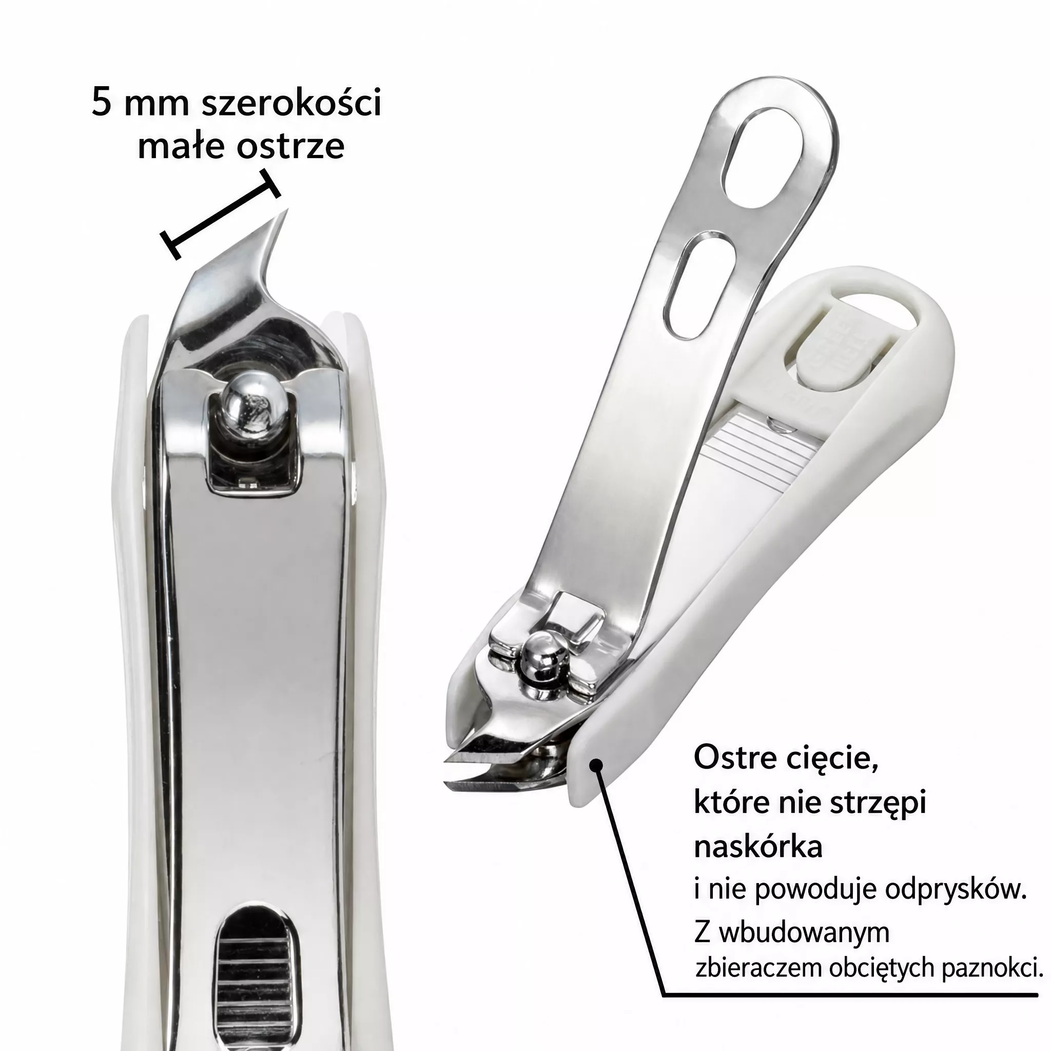 Green Bell SE-033 Japoński obcinacz do skórek i zadziorów biały 7 cm