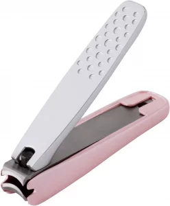 KAI KQ2040 Damski obcinacz do paznokci z pilnikiem i osłonką, 7 cm