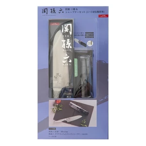 KAI Seki Magoroku santoku Shoso ostrzałka deska.