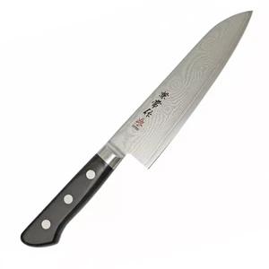 Nóż Kanetsune Santoku KC-103, ostrze 18 cm, stal VG-10 Damasceńska