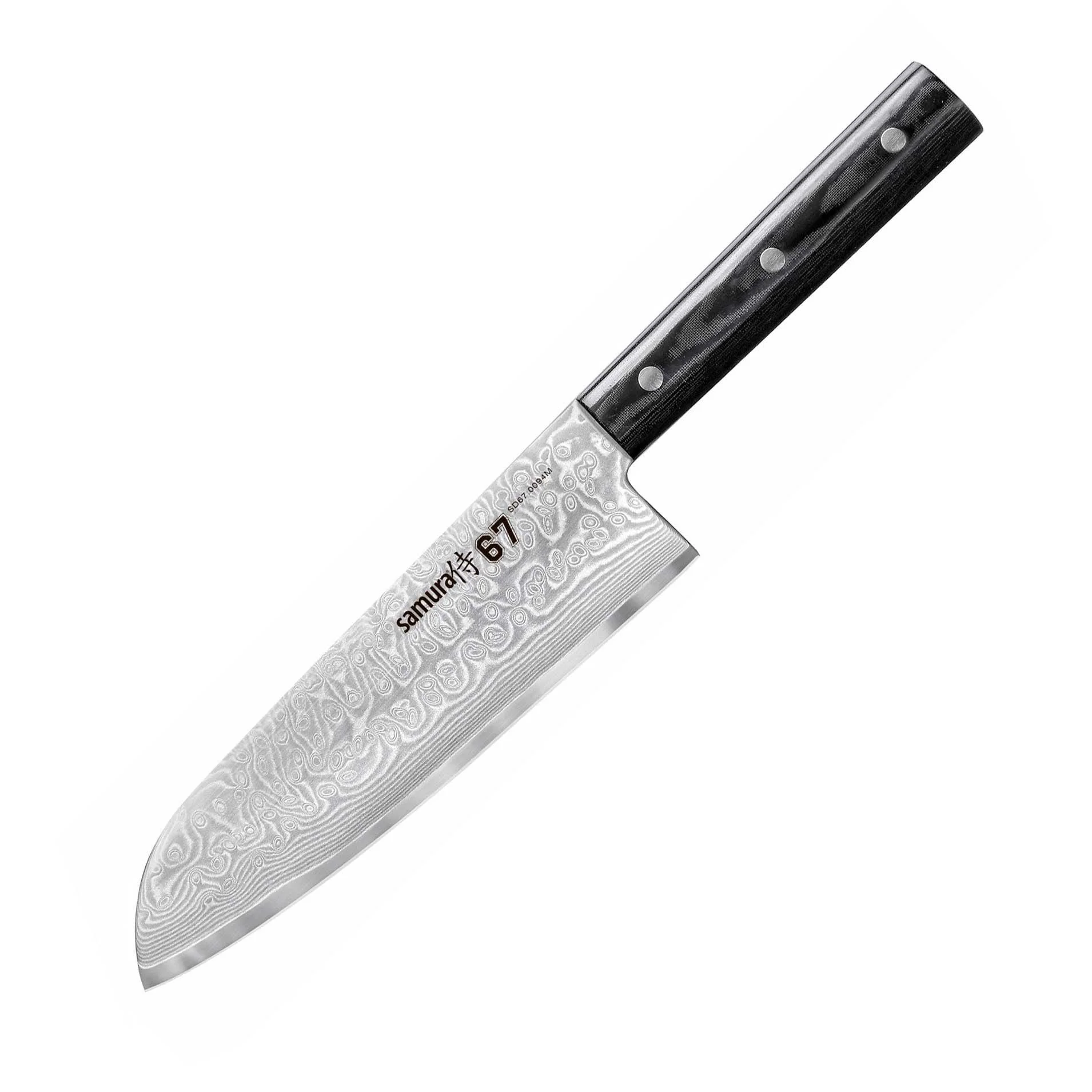 Samura Damascus 67 nóż santoku hollow ground mikar