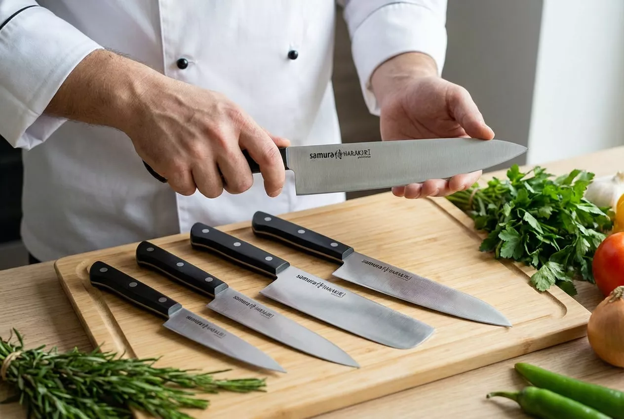 Zestaw 5 noży kuchennych Samura Harakiri AUS-8