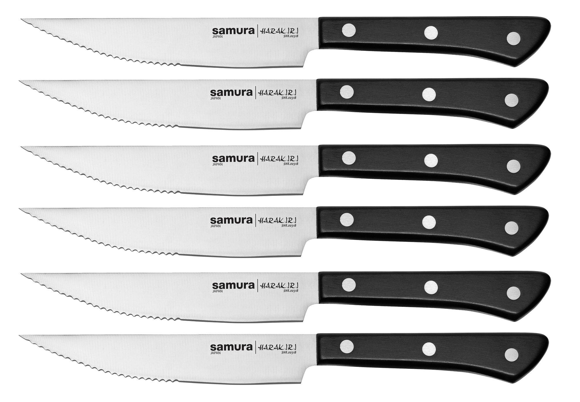 Zestaw 6 noży do steków Samura Harakiri 11 cm AUS-8