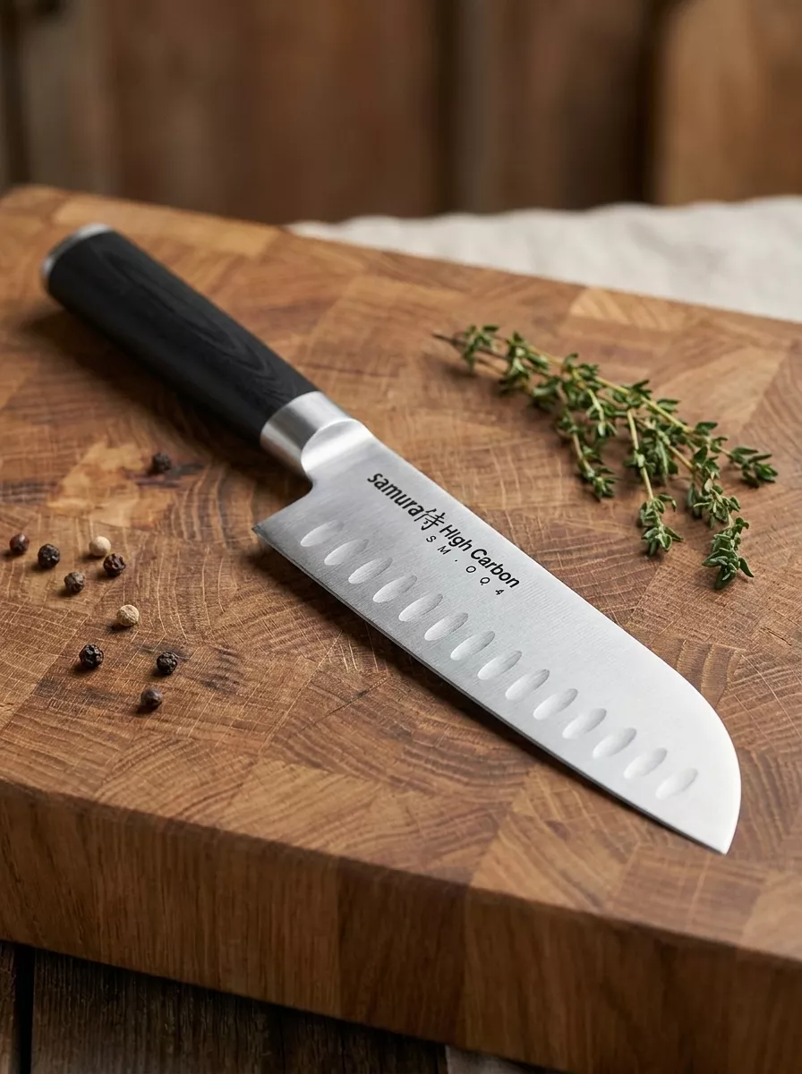 Samura MO-V Nóż Santoku 18 cm Hollow Ground SM-0094