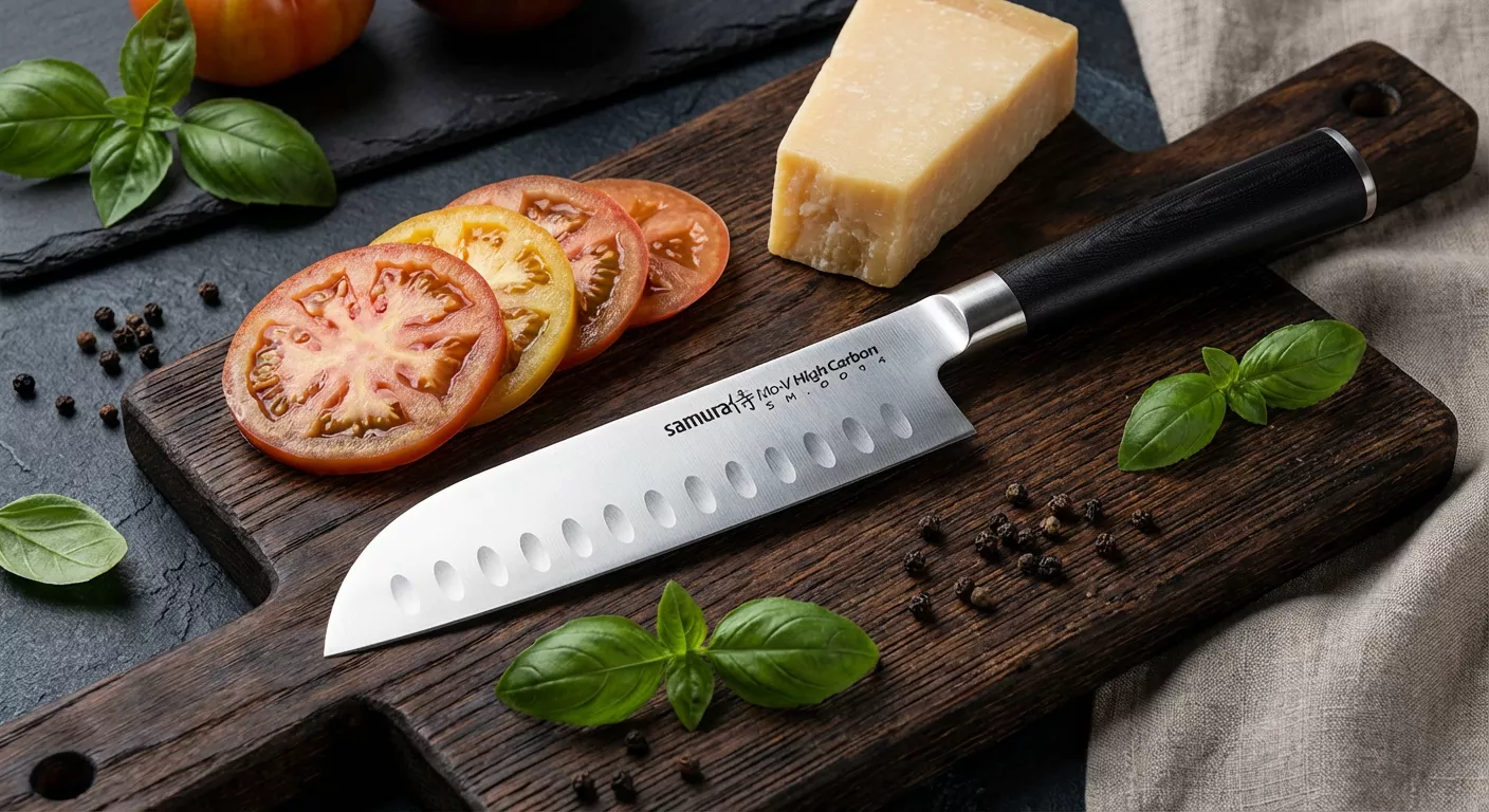 Samura MO-V nóż Santoku hollow ground 7.0"/180 mm