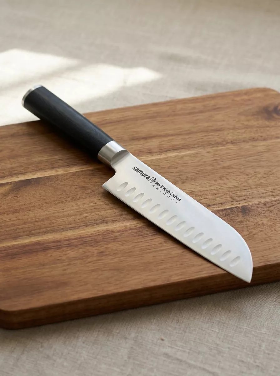 Samura MO-V Nóż Santoku 18 cm Hollow Ground SM-0094