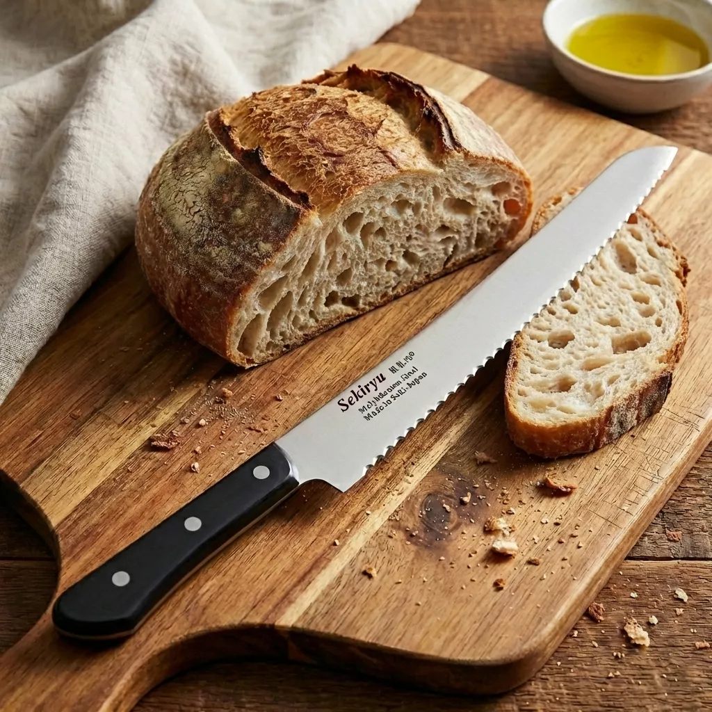 Sekiryu Profesjonalny Nóż do Chleba, Ostrze 27 cm, Stal AUS-8 bulk