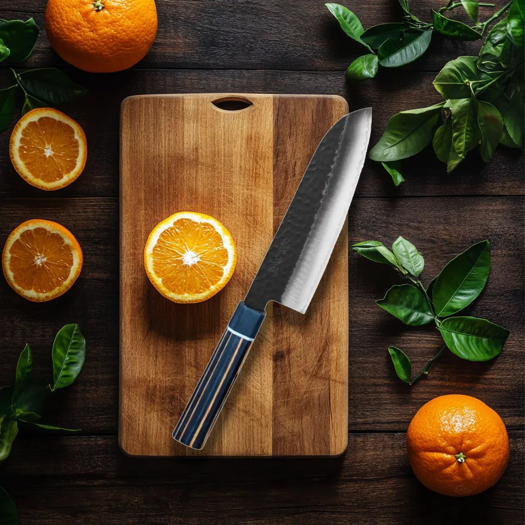 Nóż kuchenny santoku Suncraft Senzo Finest SPG-STR