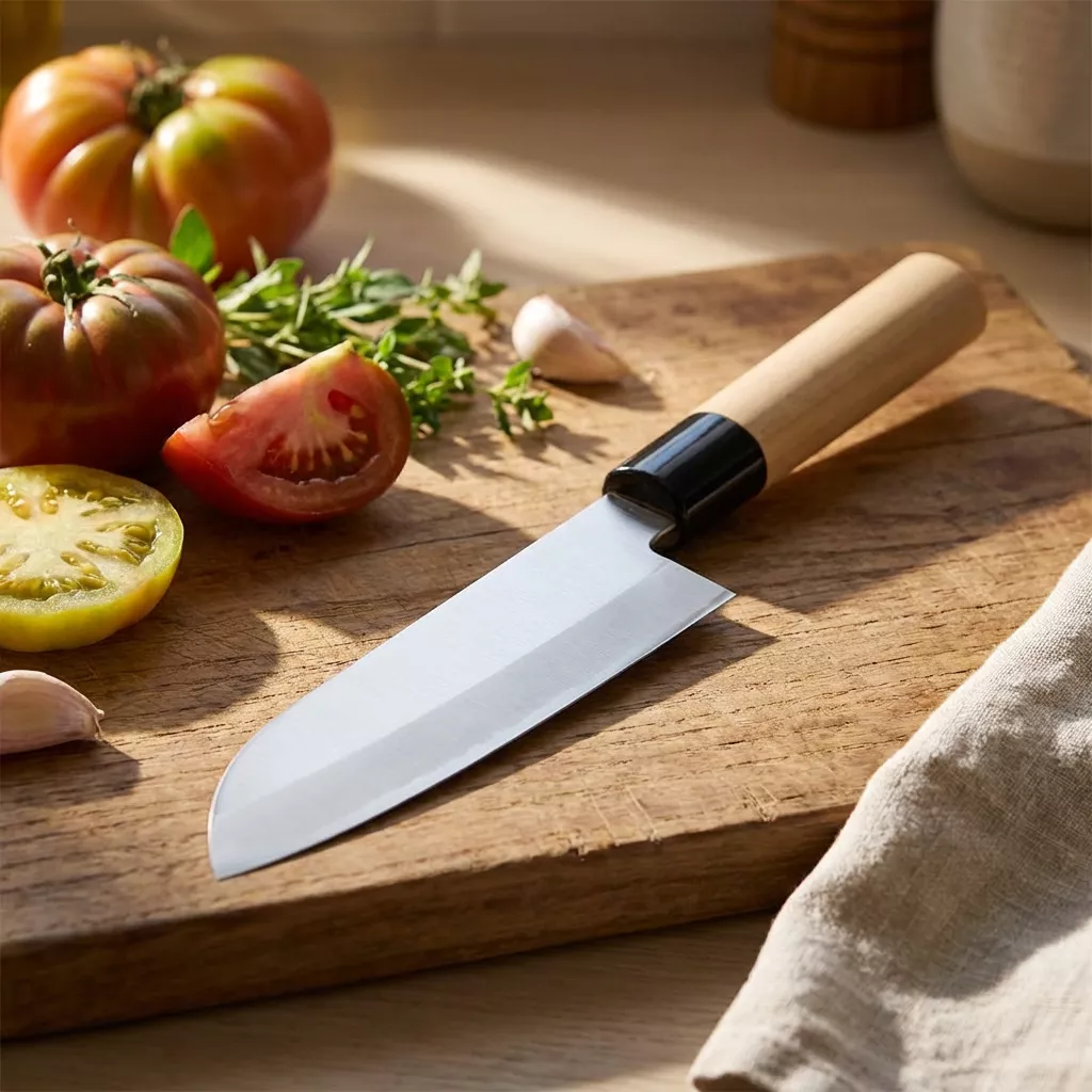 Tsubamesanjo Chitose Santoku – Nóż kuchenny, ostrze 15.5 cm, stal molib