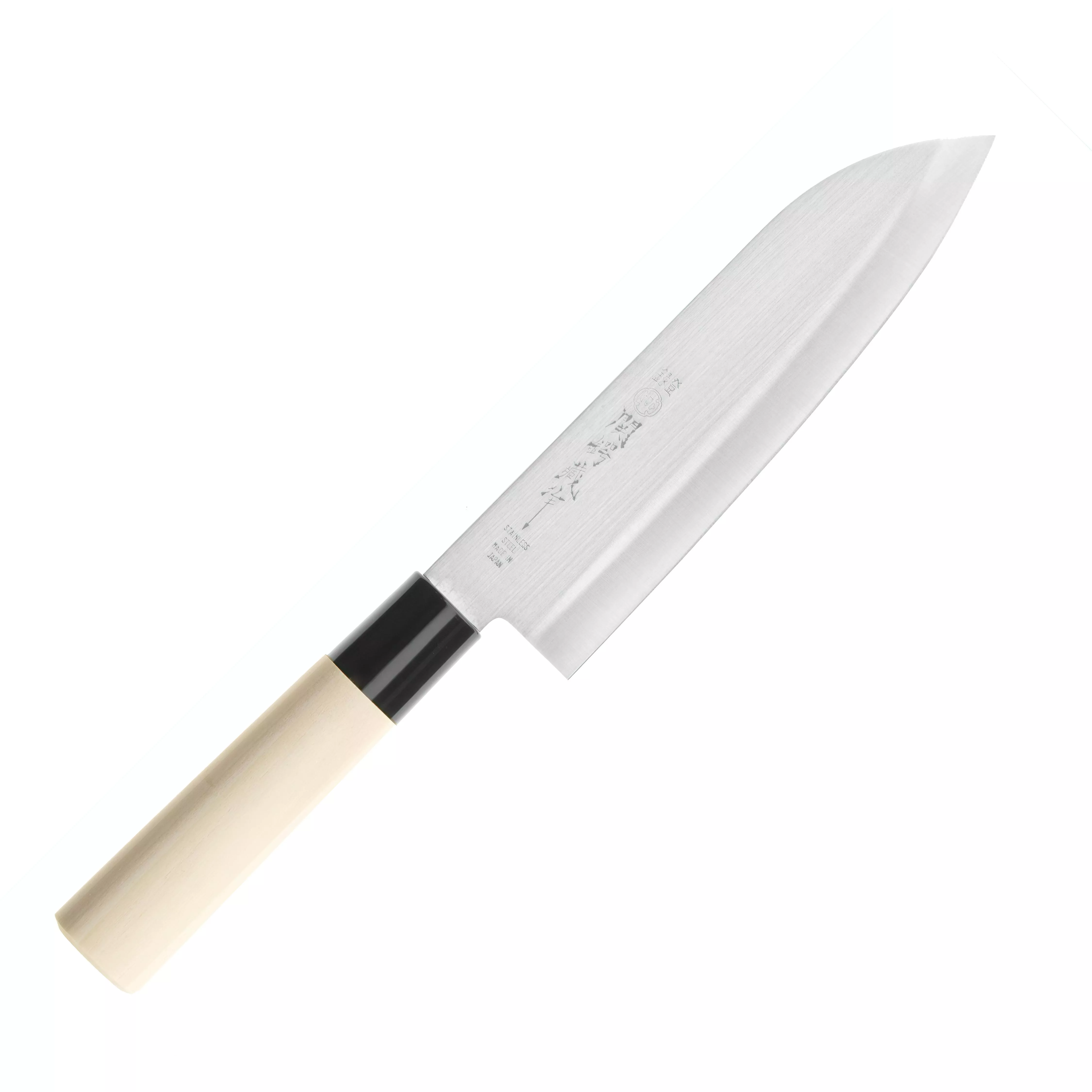 Japoński Nóż Santoku Tsubazo 17 cm ze Stali Molibdenowo-Wanadowej
