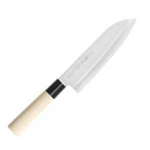 Japoński Nóż Santoku Tsubazo 17 cm ze Stali Molibdenowo-Wanadowej