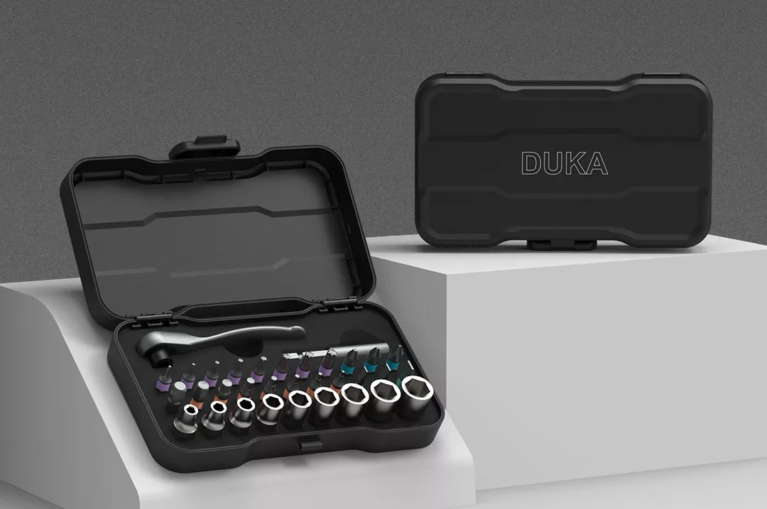 AtuMan / Duka Zestaw Wkrętaków z Grzechotką i Bitami RS2, 33 elementy