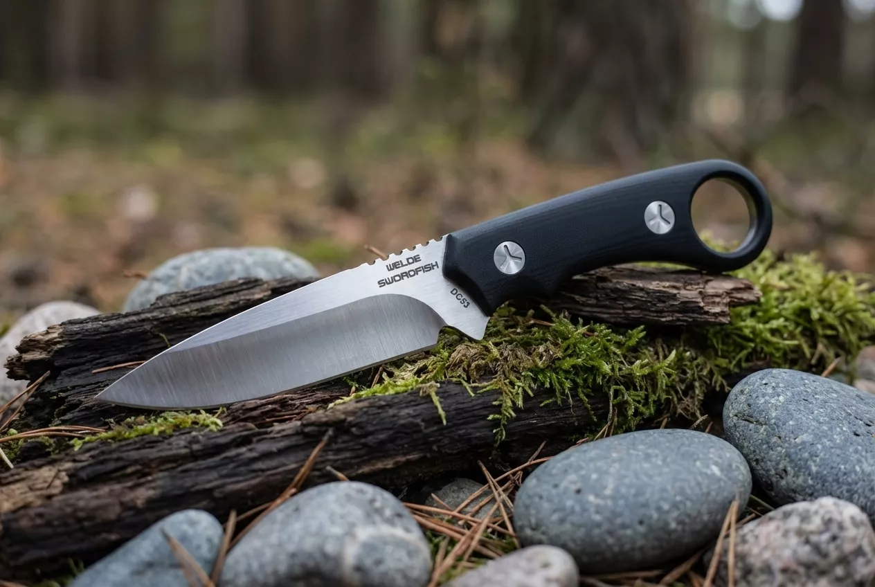 Welde Swordfish Nóż Survivalowy stal DC53 63 HRC z pochwą Kydex