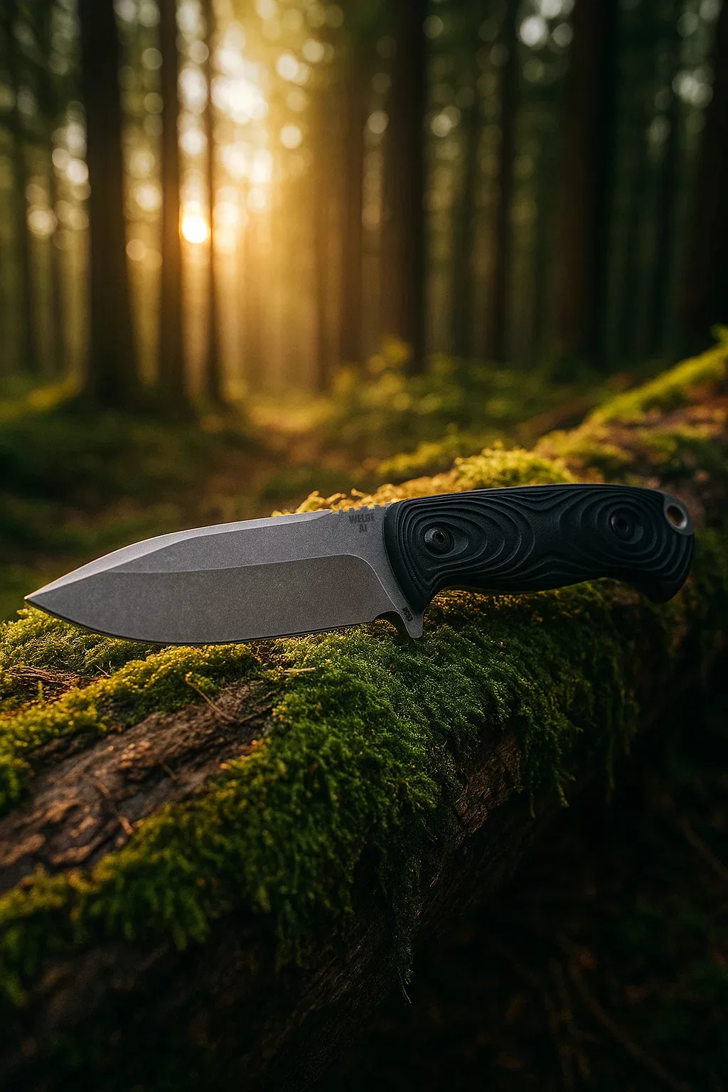 Welde AI Nóż Survivalowy stal DC53 63 HRC z pochwą Kydex 