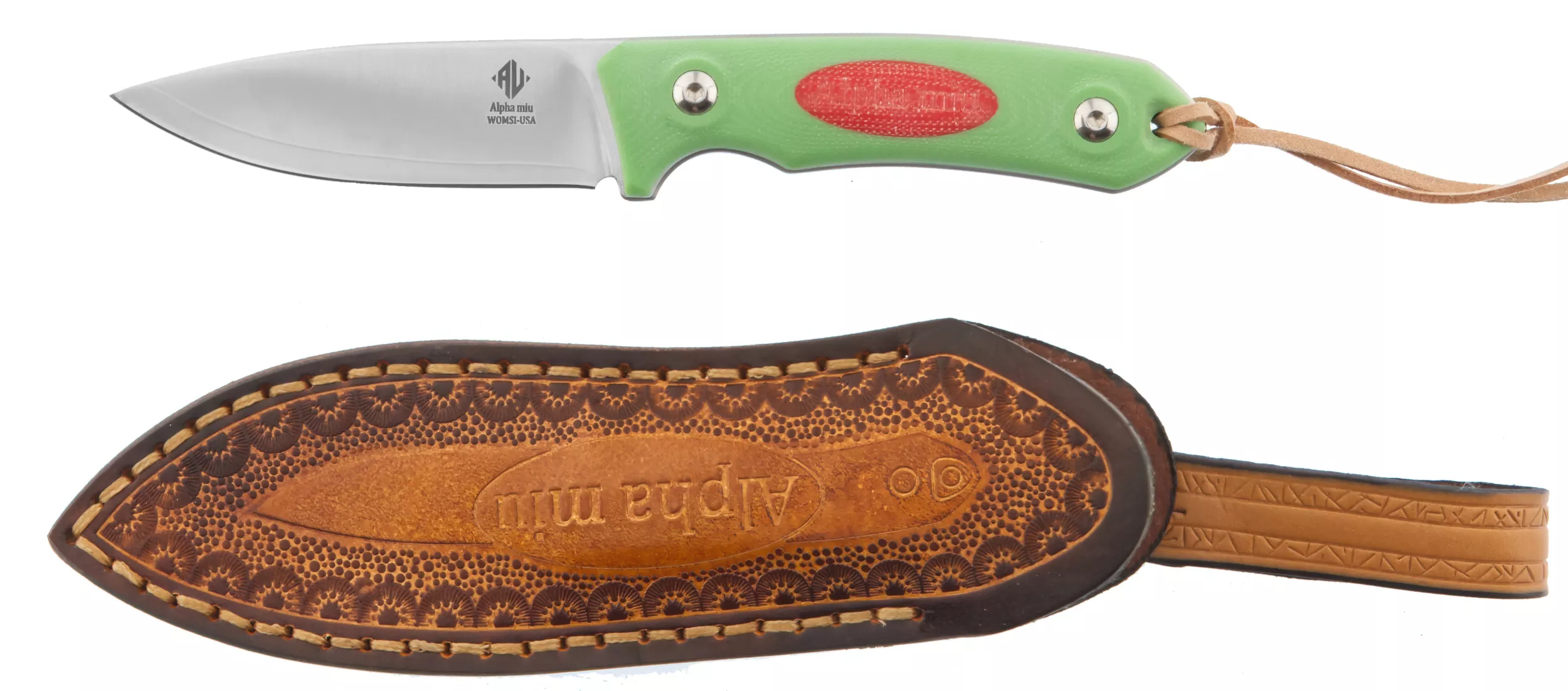 Womsi Alpha miu nóż zielona mikarta S90v