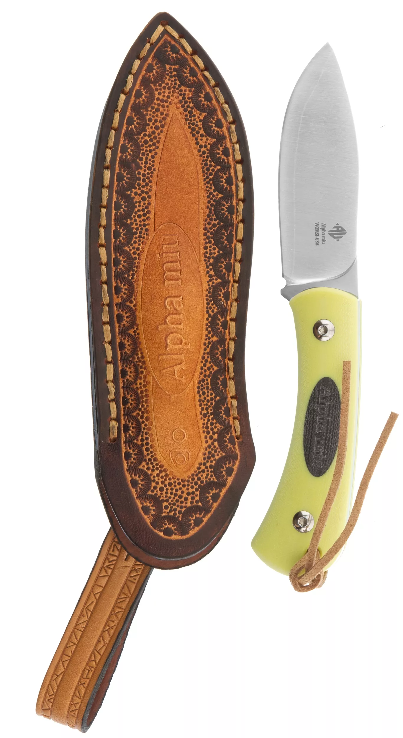 Womsi Alpha miu nóż żółta mikarta S90v