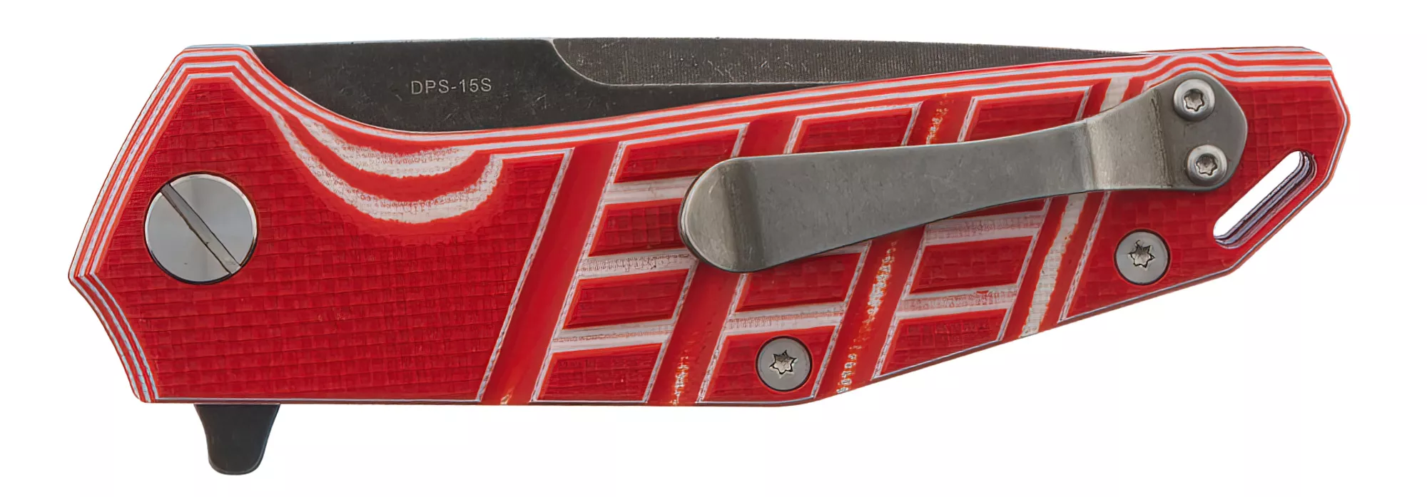 Womsi Falke nóż składany red white G10 S90V