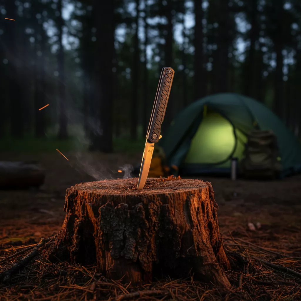 Womsi Wolf nóż składany blue G10 14C28N