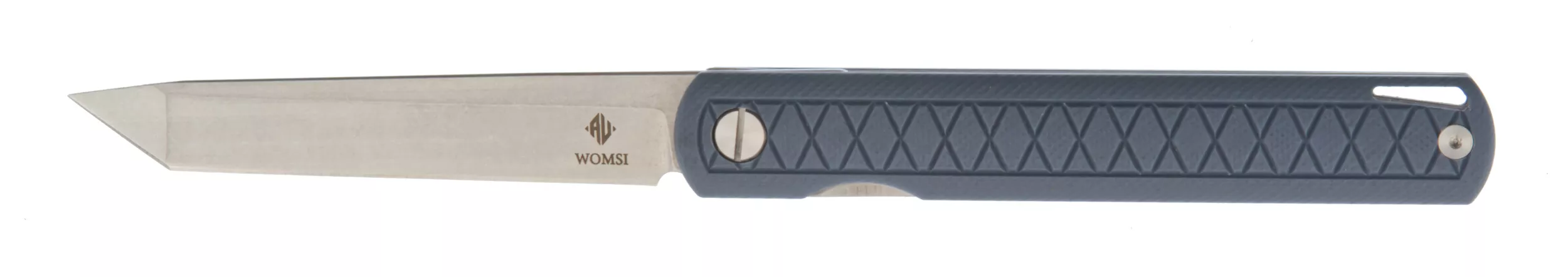 Womsi Wolf nóż składany tanto blue G10 14C28N