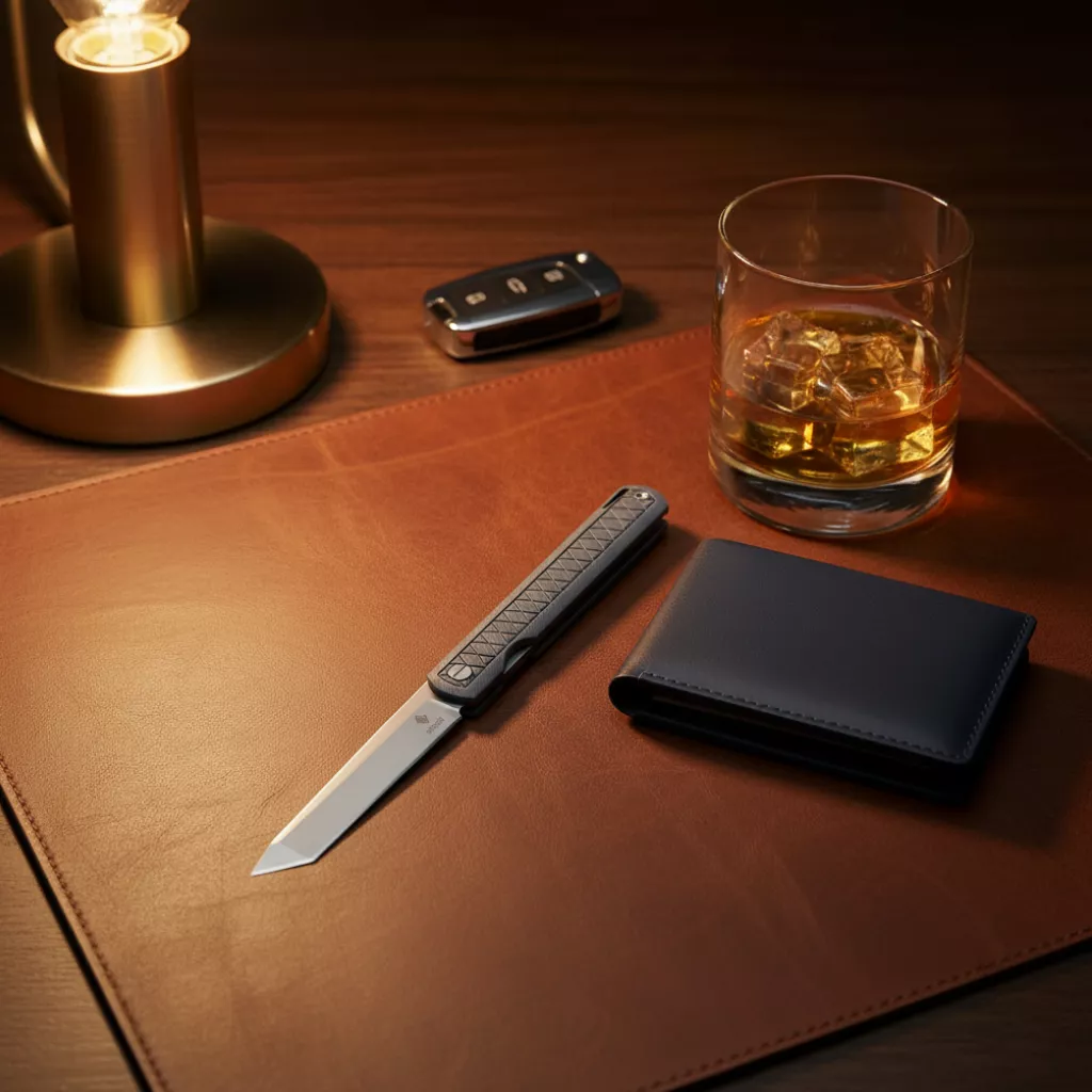 Womsi Wolf nóż składany tanto blue G10 14C28N