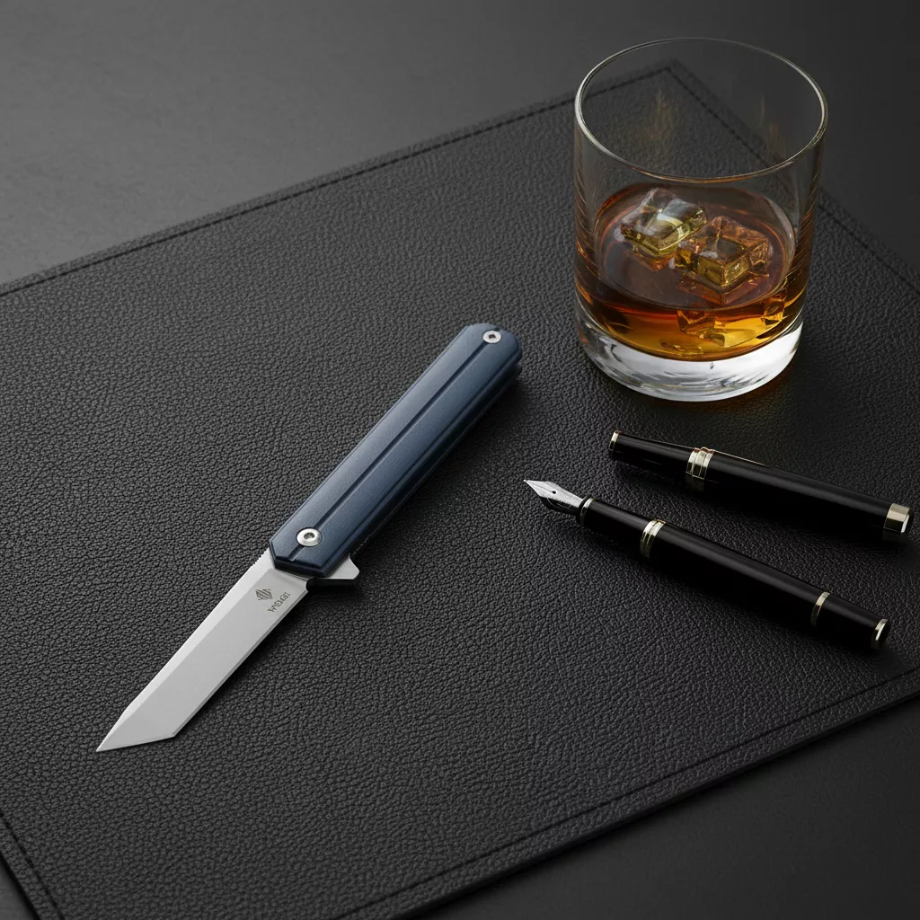 Womsi Wolf nóż składany tanto blue G10 v2 14C28N