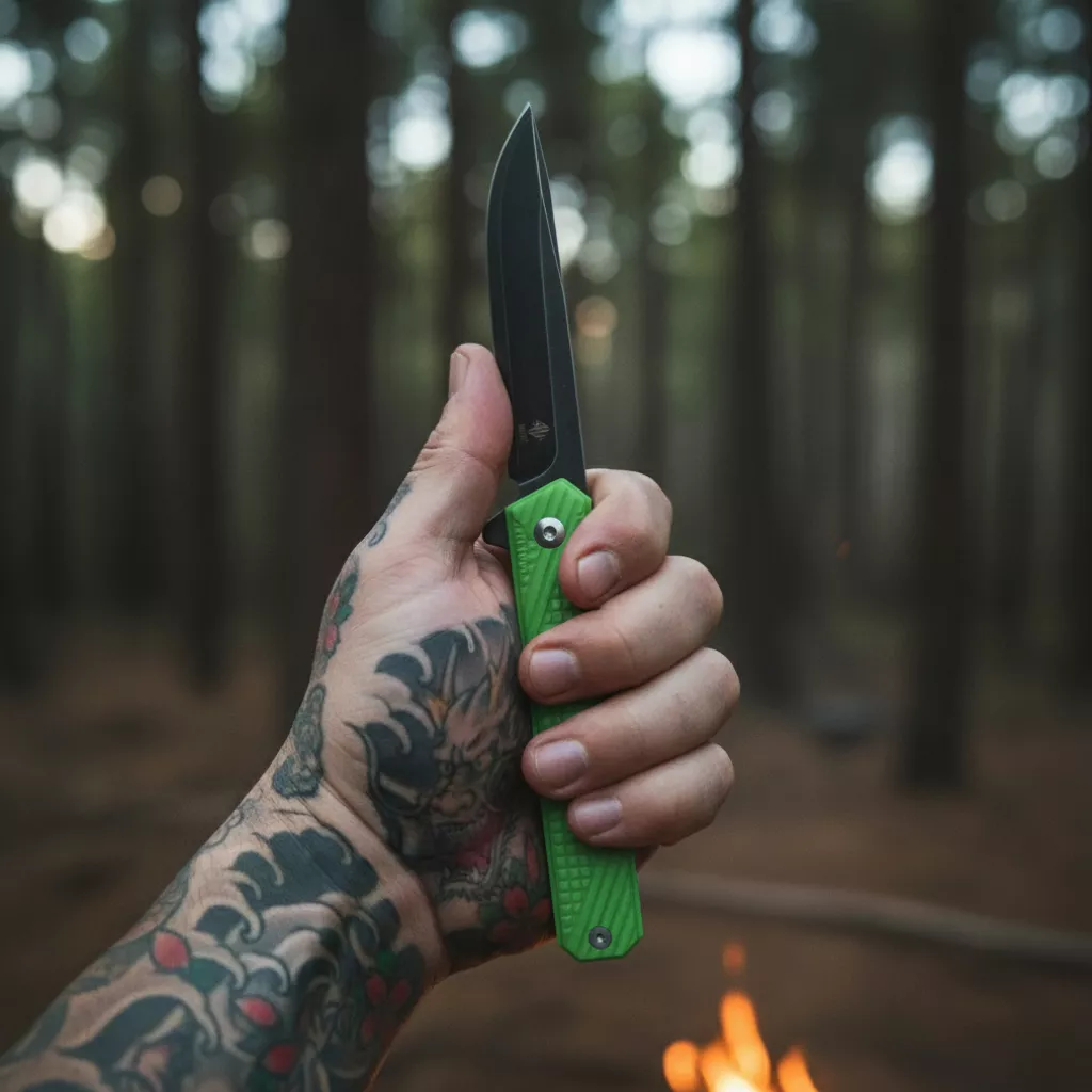 Womsi Wolf nóż składany green G10 S90V