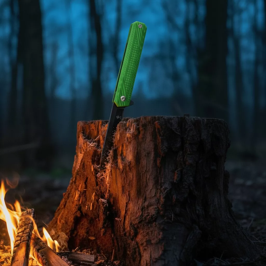 Womsi Wolf nóż składany green G10 S90V