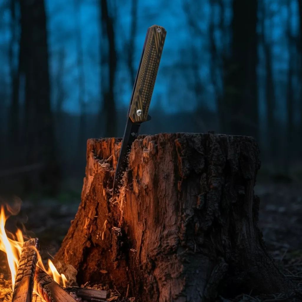 Womsi Wolf nóż składany tanto brown black G10 S90V